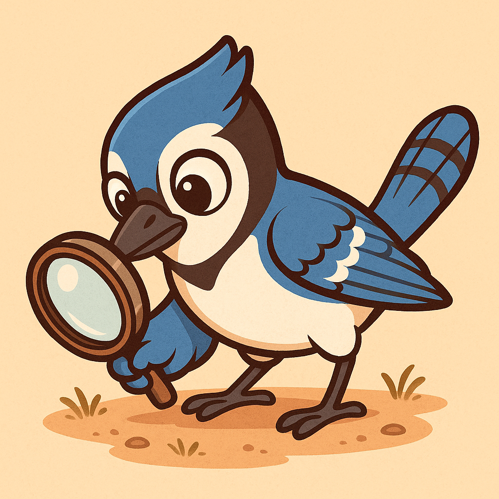 Lost@JHU blue jay illustration